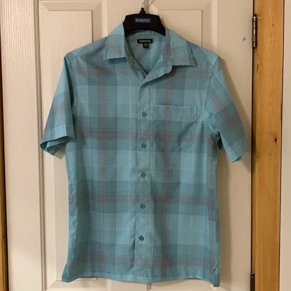 Perfect Condition Aqua Blue Short Sleeve Shirt